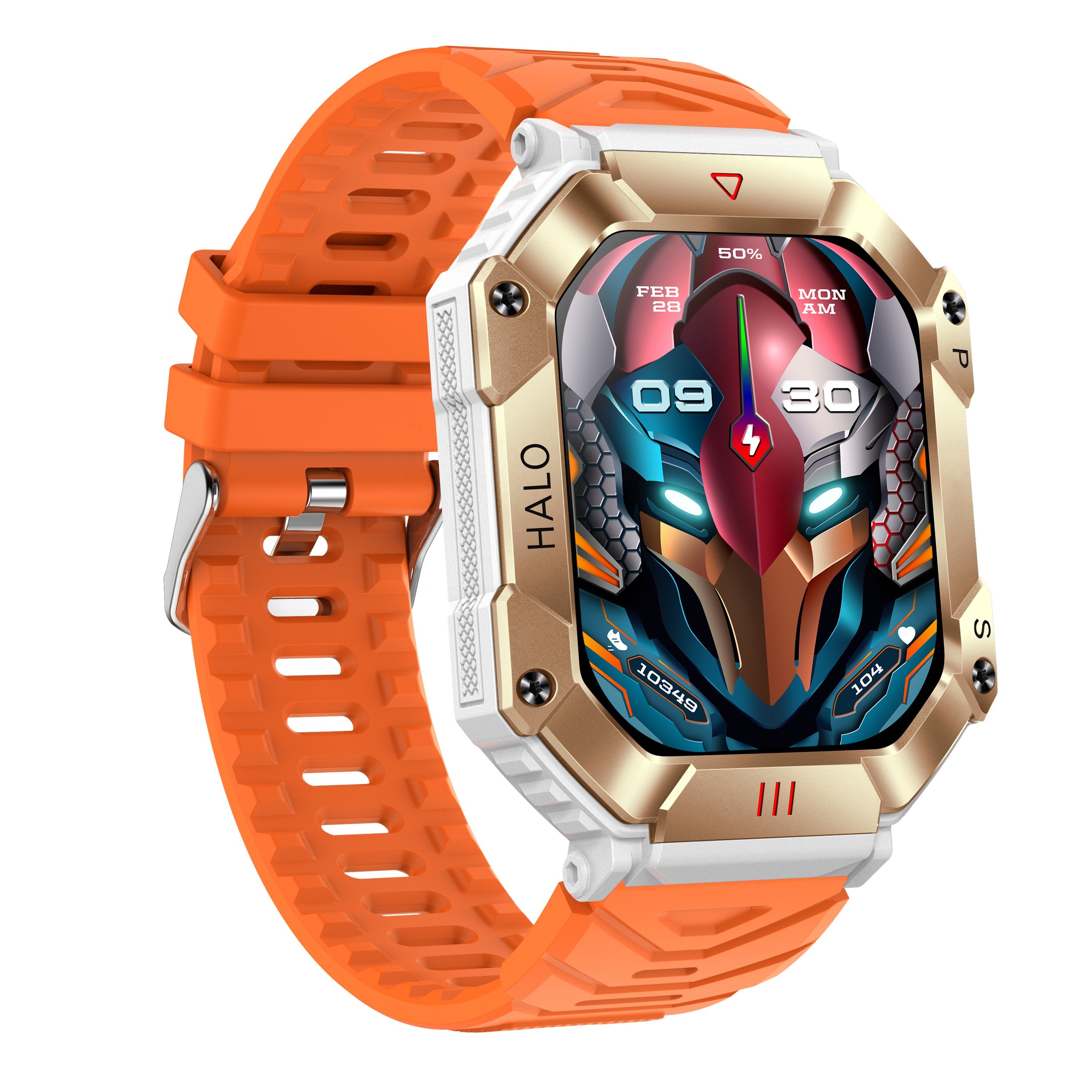 Outdoor KR80 Compass SmartWatch 2 Inch Screen Fitness Tracker Music BT Call Sports Altitude Air Pressure Smart Watch for Men