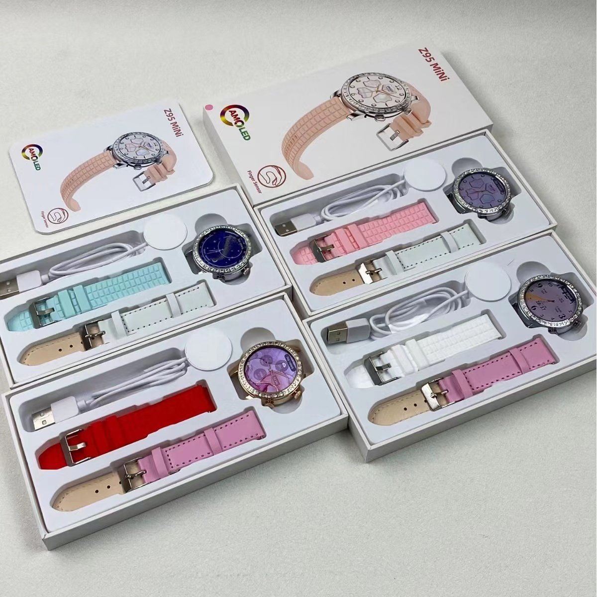 2024 Newest Z95 mini smart watch Reloj Inteligente fashion band smartwatch Compass NFC 460mah Big Battery Z95 mini for Women