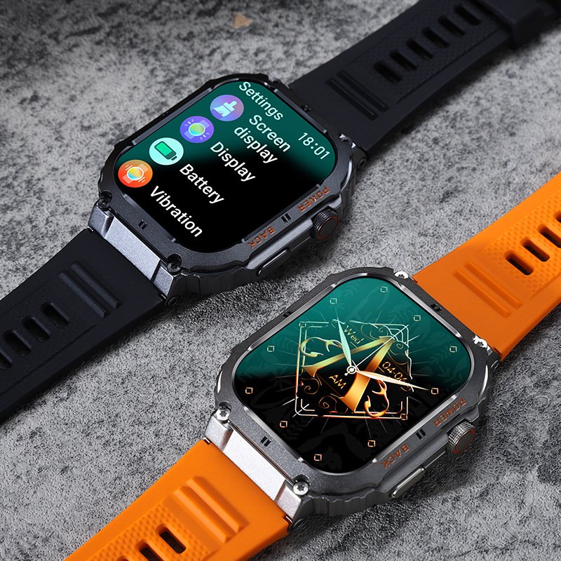 Heart Rate Blood Pressure BT call IP67 1.96 Inch Screen Round Fitness Tracker K57pro reloj inteligente Sport Smart Watch For Men
