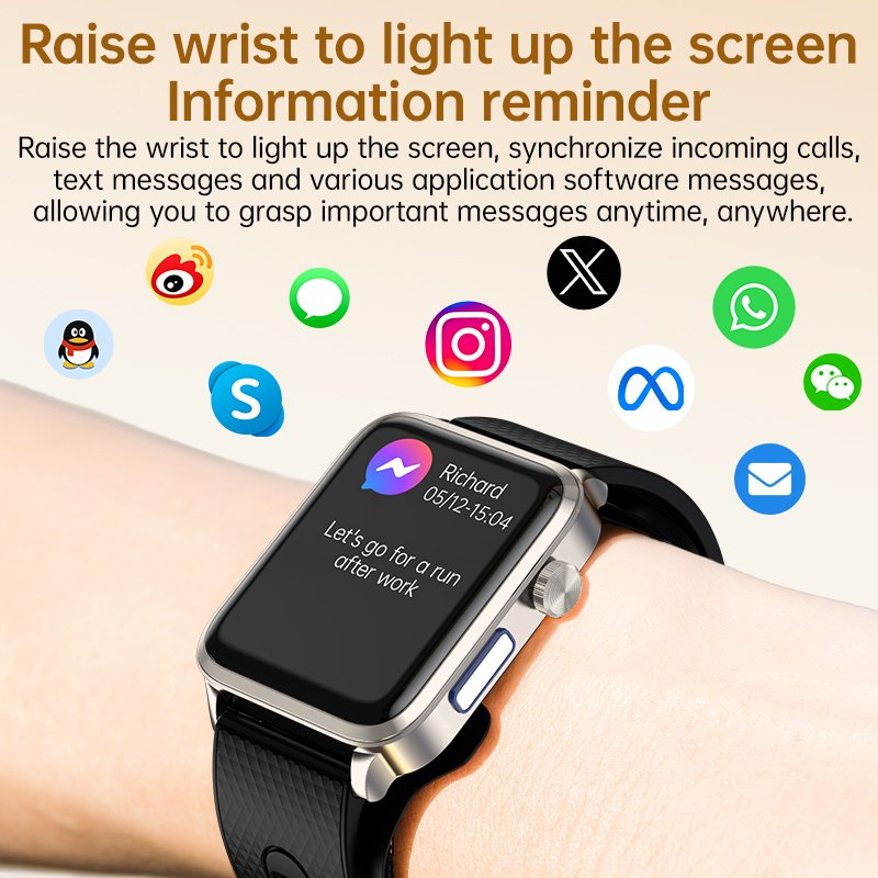 2022 Latest Hot Selling Bp Monitor Wholesale Price Inflatable Watch Heart Rate Waterproof Blood Pressure Smart Watch For Men