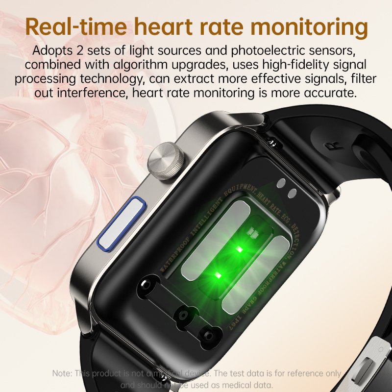 2022 Latest Hot Selling Bp Monitor Wholesale Price Inflatable Watch Heart Rate Waterproof Blood Pressure Smart Watch For Men