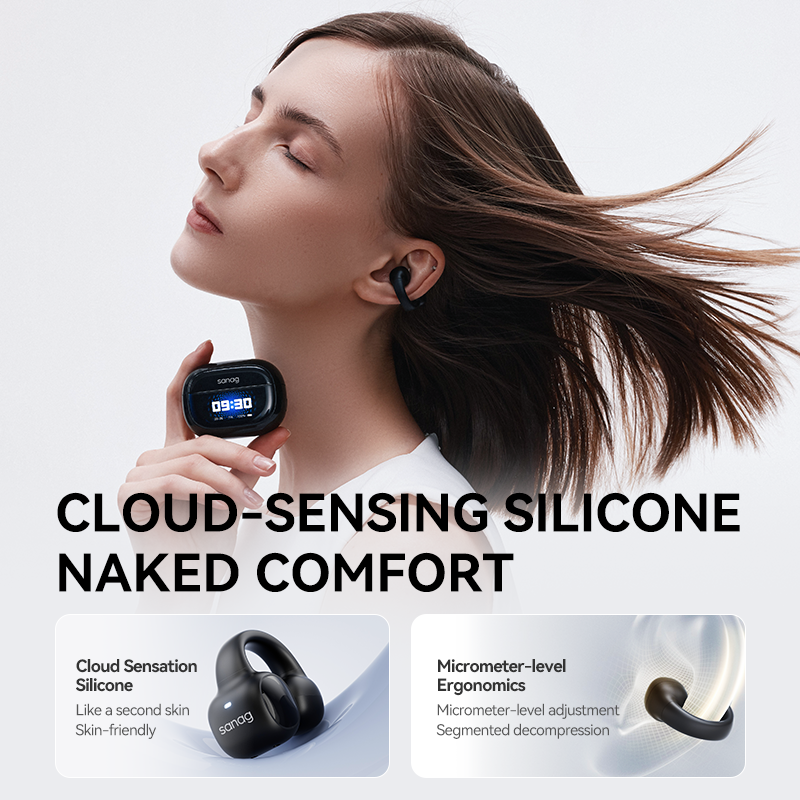 Tws Sanag S3 Pro Bt 5.3 Headphone LED Display Screen Touch Earbud Watch Sport Microphone Hands-free With Intelligent APP