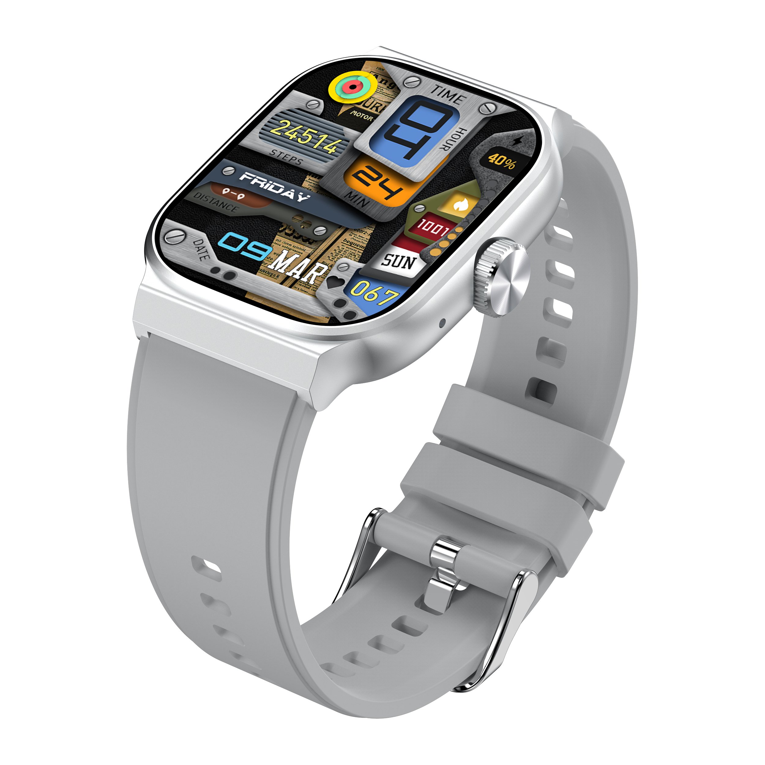 Heart Rate Sleep Monitoring Waterproof AM9 Smart Bracelet 2.2 inch IPS 300Mah Play Music Smartwatch Blue Tooth Calling Bracelet