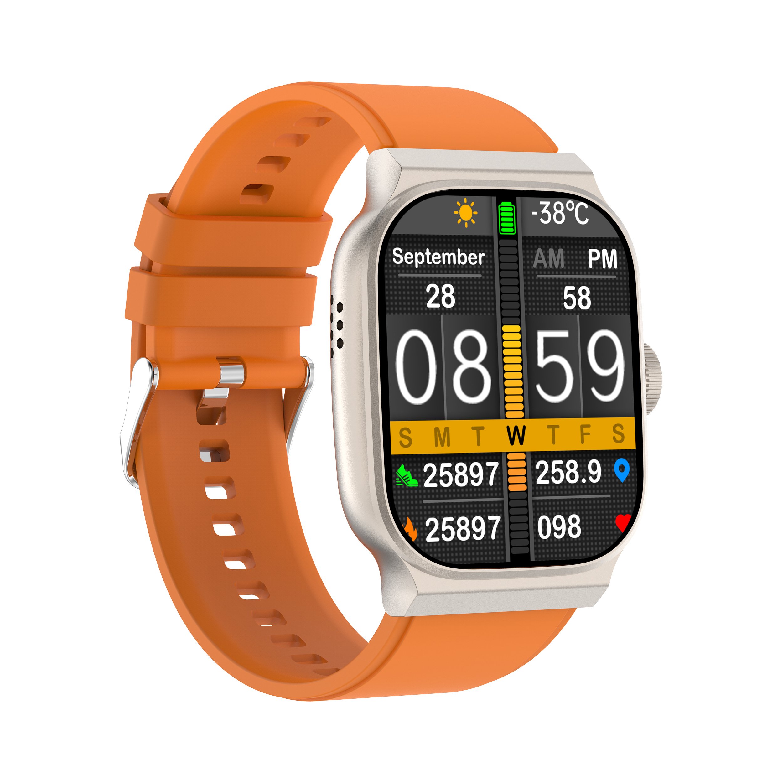 Heart Rate Sleep Monitoring Waterproof AM9 Smart Bracelet 2.2 inch IPS 300Mah Play Music Smartwatch Blue Tooth Calling Bracelet
