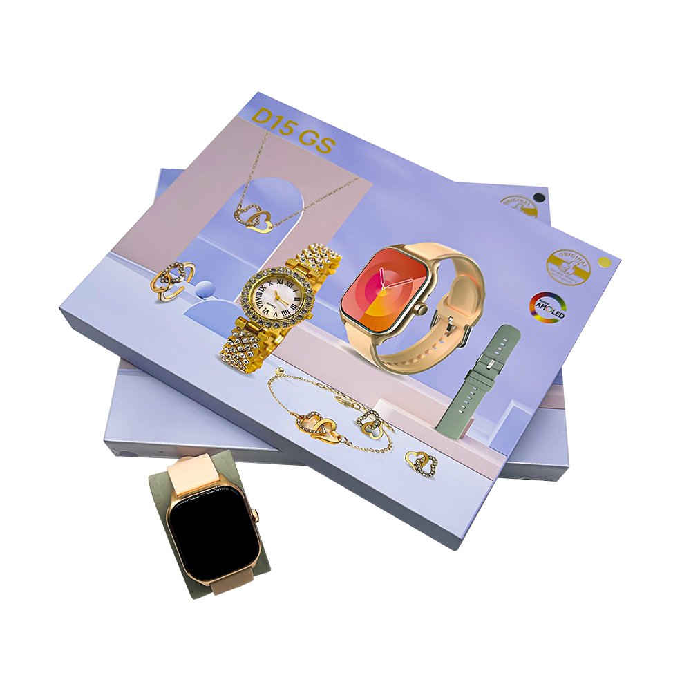 Top Quality D15 GS Smartwatch Suit With Fashion Jewelry Sport Bracelet Outdoor Smart watch With AMOLED Screen