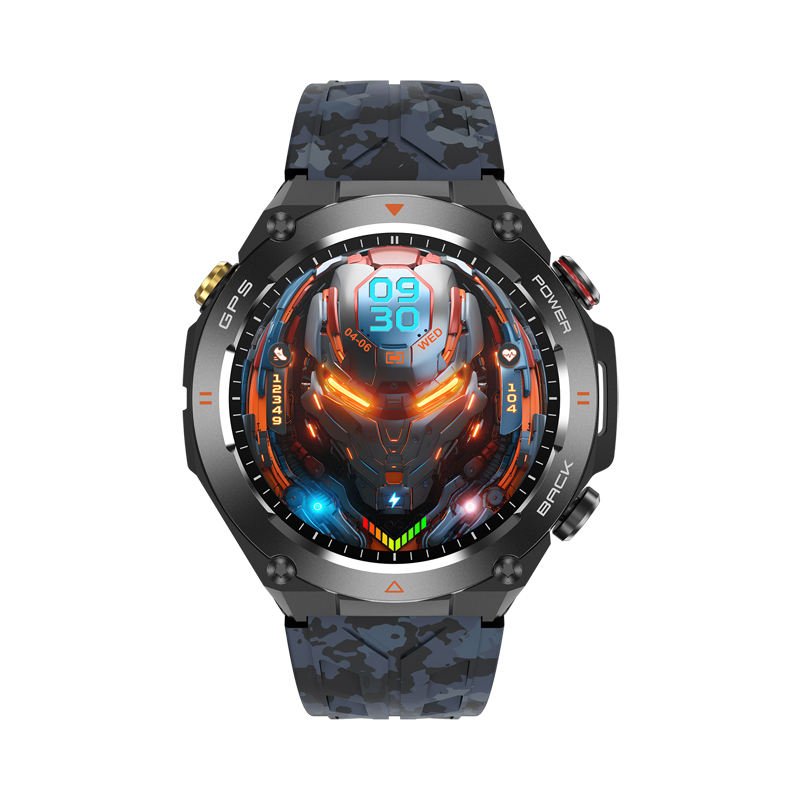 KC82 Outdoor GPS Smart Watch with Flashlight Compass BT Calling Function Waterproof Sports Style Smartwatch 2024 New Arrival