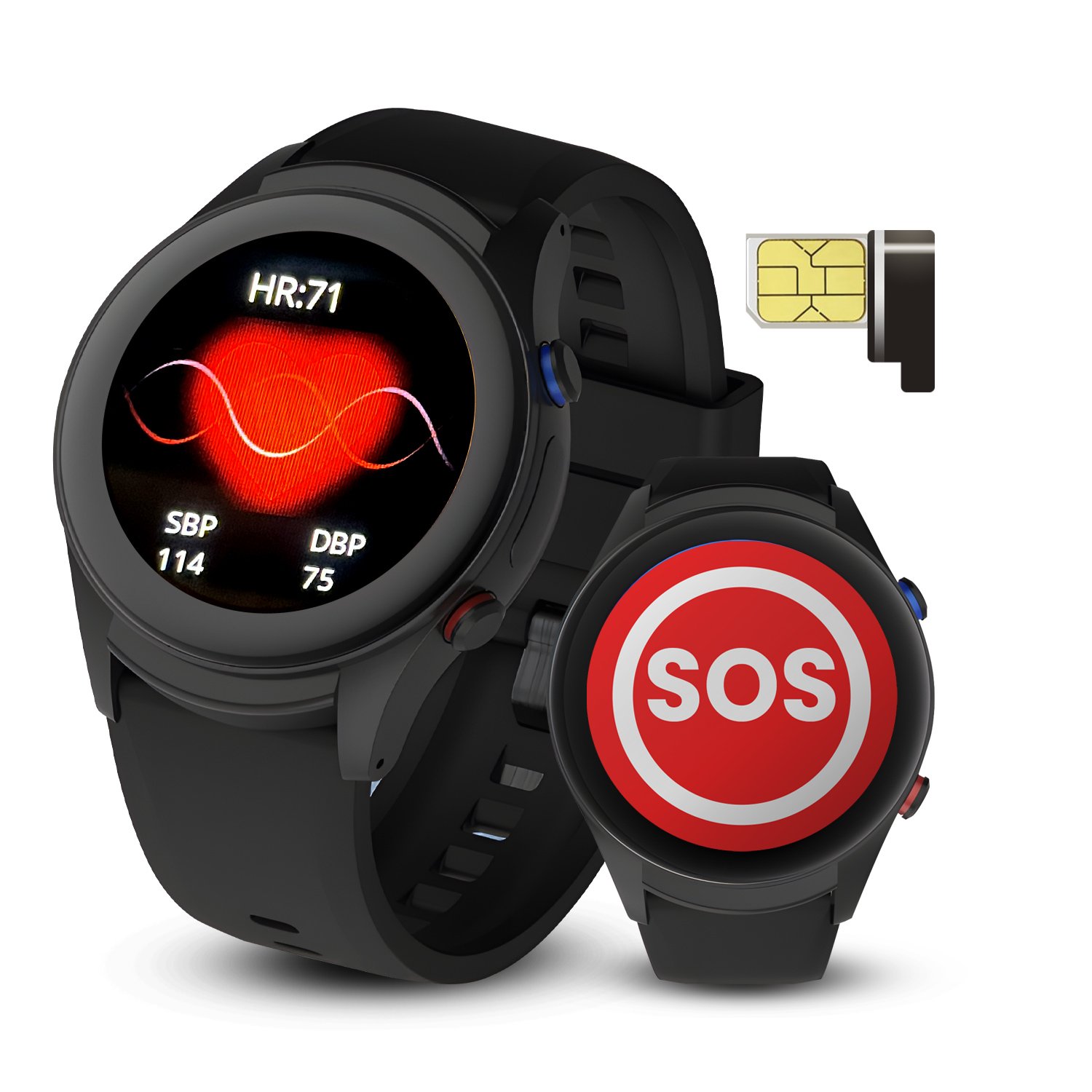 NL08S 4G Elderly Smart Watch GPS Fall Detection Alarm Wifi Location For Elderly People BP SP02 SIM Card Health Care Bracelet