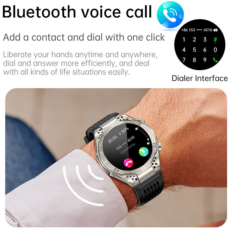 SMARTOBY ECG Amoled BT Call JA01 Smart Watch 2024 With One-click SOS Button Heart Rate Blood Pressure Sport Health Smartwatch