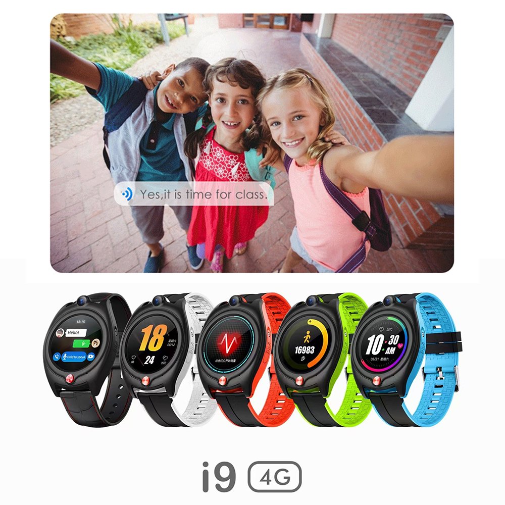 High quality Life assistant 4G HD Video 2 ways voice chat gps smart watch I9 Sport watches for kids