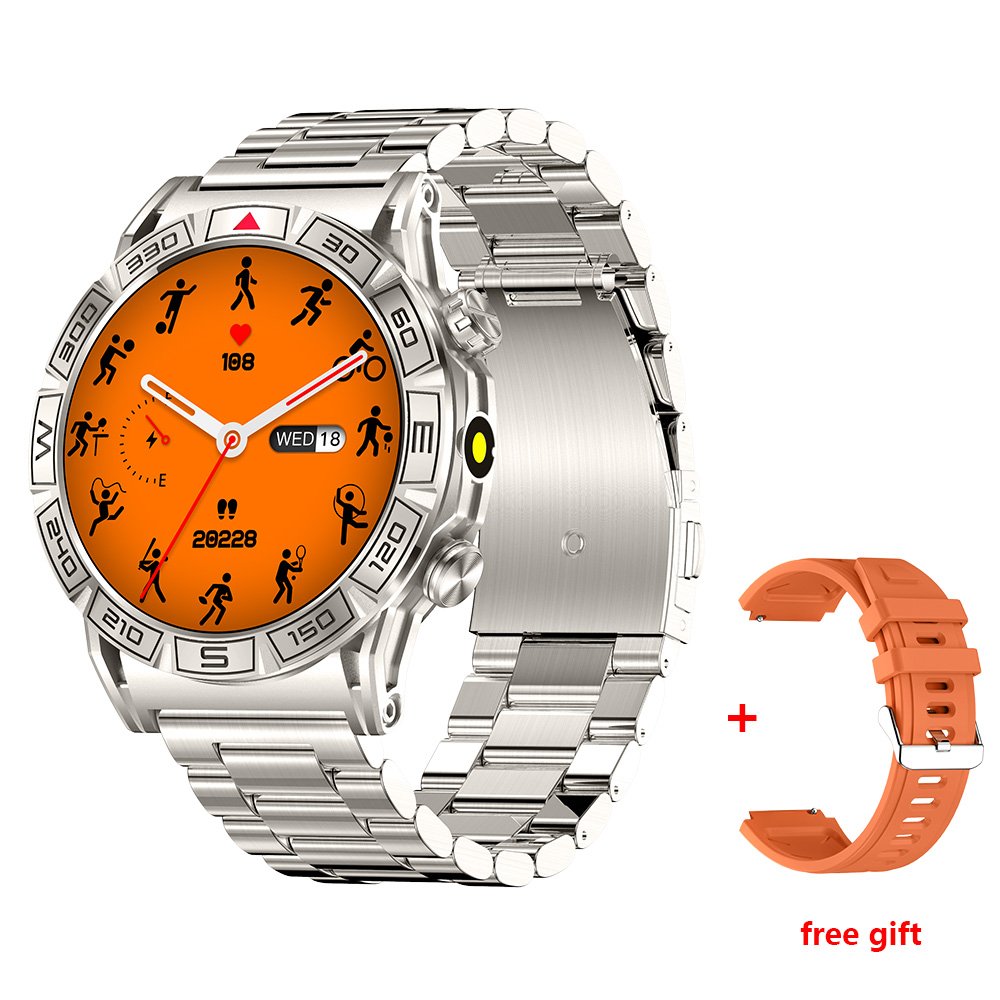 KC80 Amoled Smartwatch BT Call compass 1.43inch Screen 1 ATM Waterproof Fitness Tracker Flashlight Reloj Smart Watch for Men