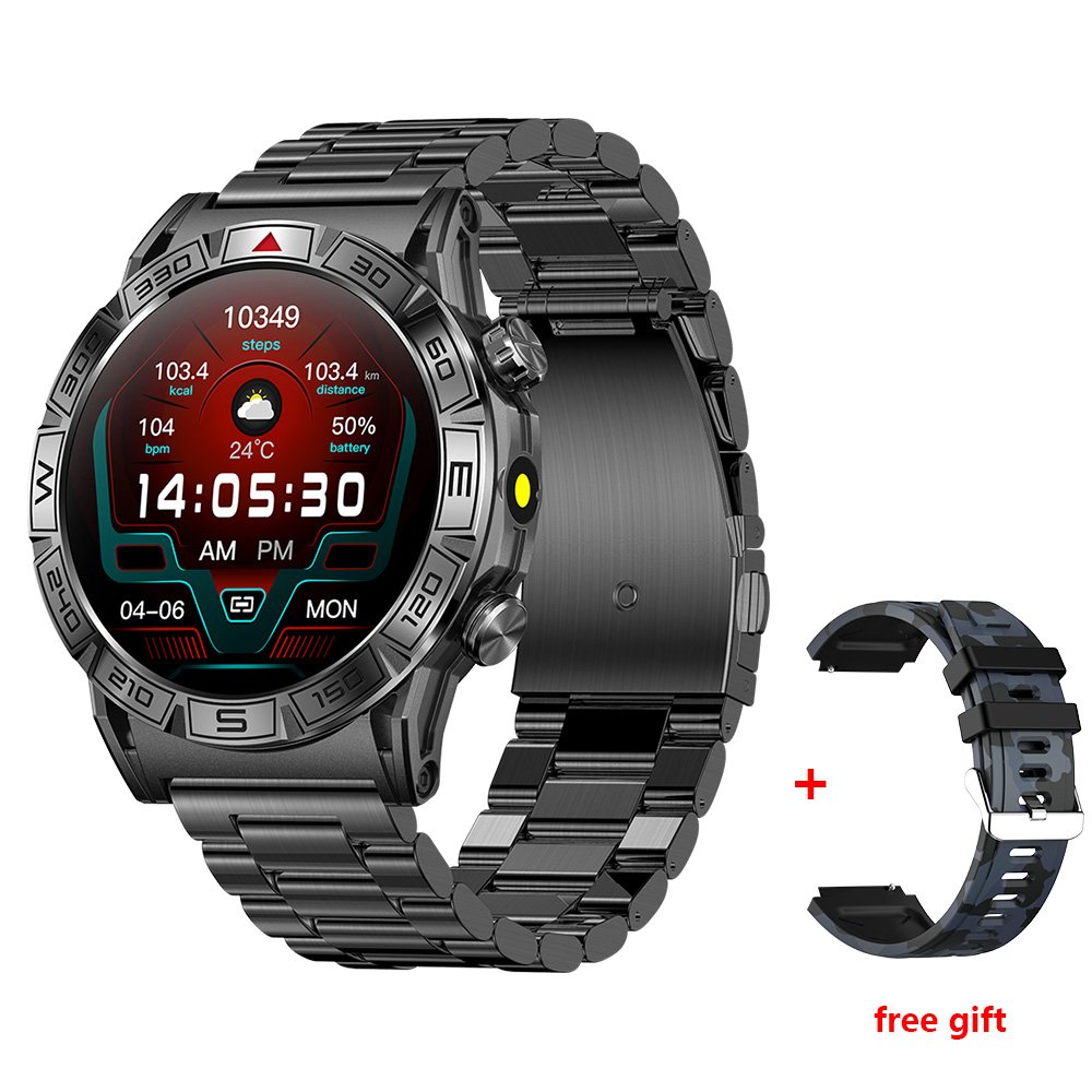 KC80 Amoled Smartwatch BT Call compass 1.43inch Screen 1 ATM Waterproof Fitness Tracker Flashlight Reloj Smart Watch for Men