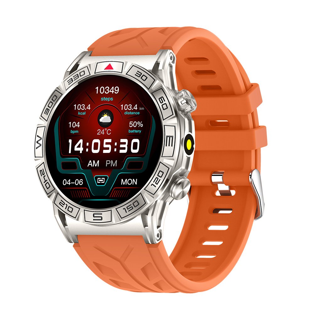KC80 Amoled Smartwatch BT Call compass 1.43inch Screen 1 ATM Waterproof Fitness Tracker Flashlight Reloj Smart Watch for Men