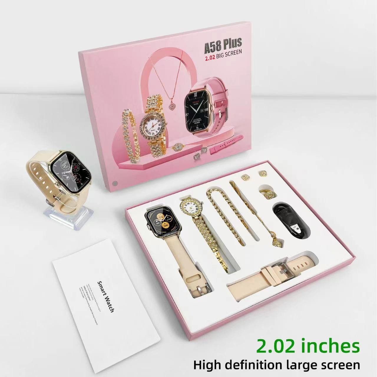 Reloj Smart Bracelet A58 plus Digital Watch Set Luxury Gift Watch with Fitness Tracker Reloj Smart Watch