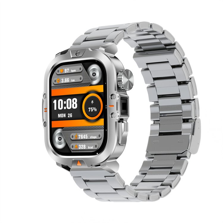 410mah Flashlight Smartwatch Ip68 Waterproof CR032 Smart Watch Exercise Modes Bt Calling Health Monitoring