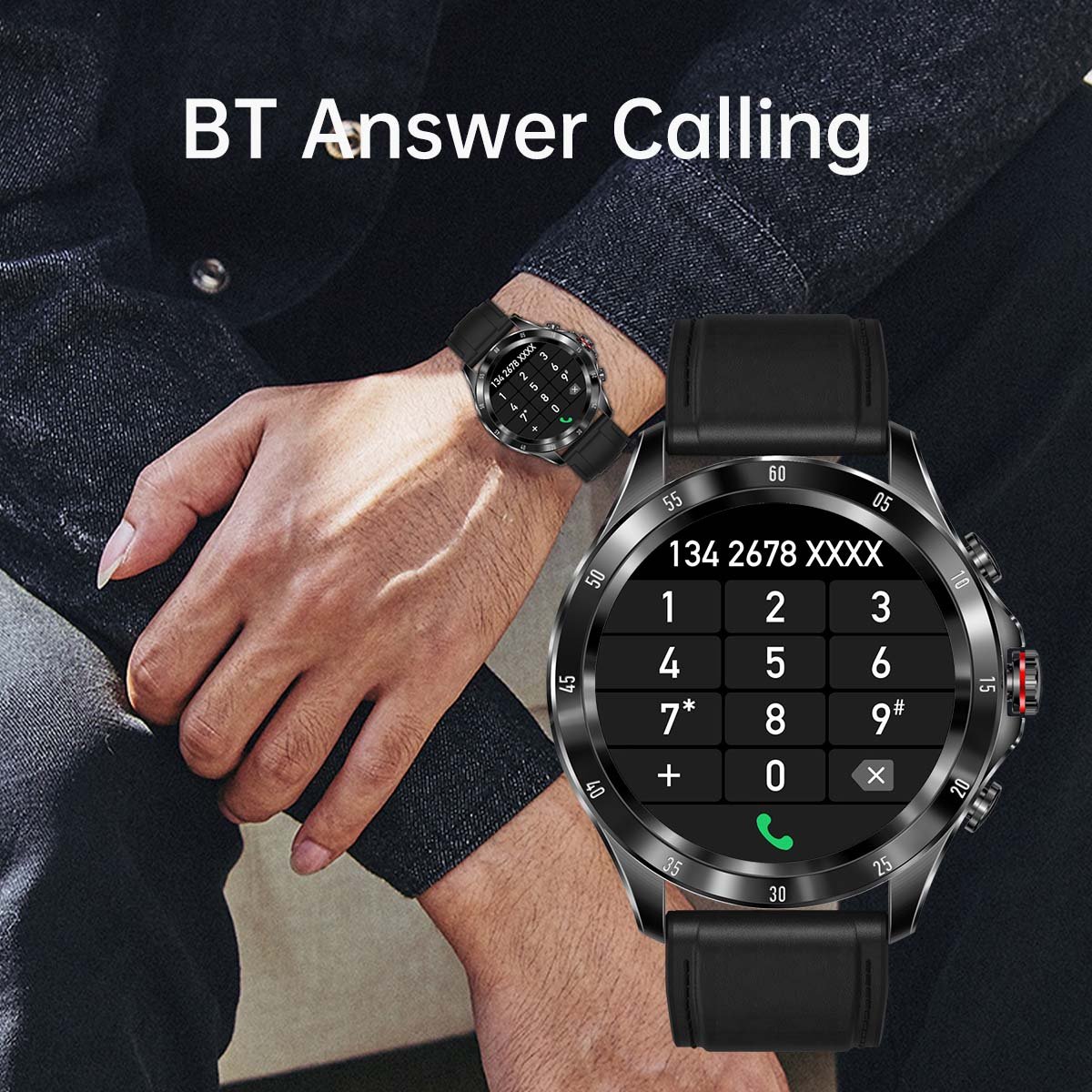 SENBONO Hot sales SmartWatch MAX7 BT Call Heart Rate HD Round screen Business watch Waterproof Smart watch Men for ios Android