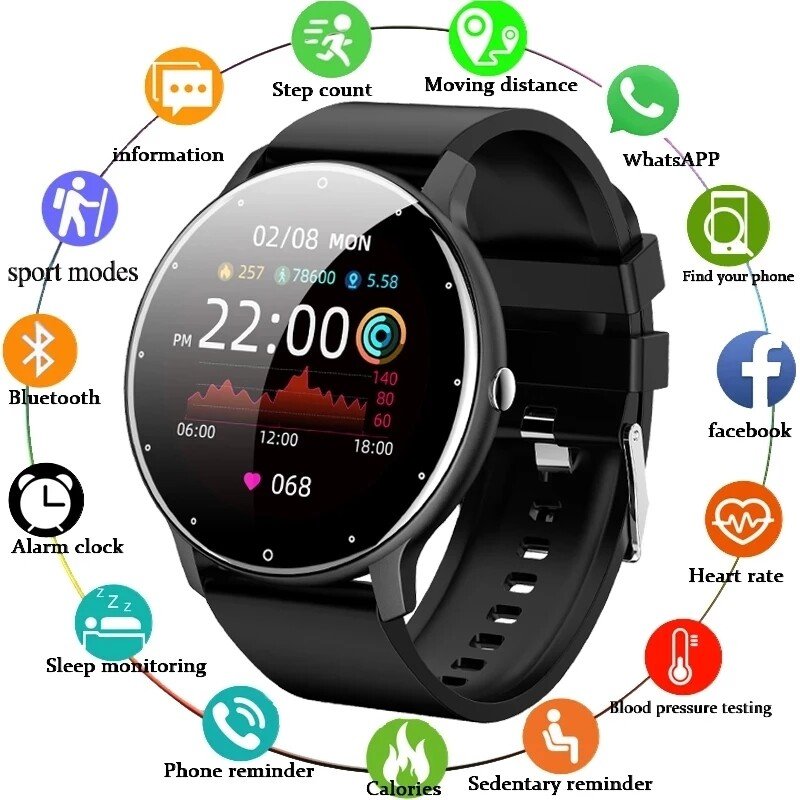 ZL02C Pro Smart Watch Men Women Sleep Heart Rate Monitor BT Call Long Battery Life Blood Pressure Pedometer DaFit ZL02D ZL02Cpro