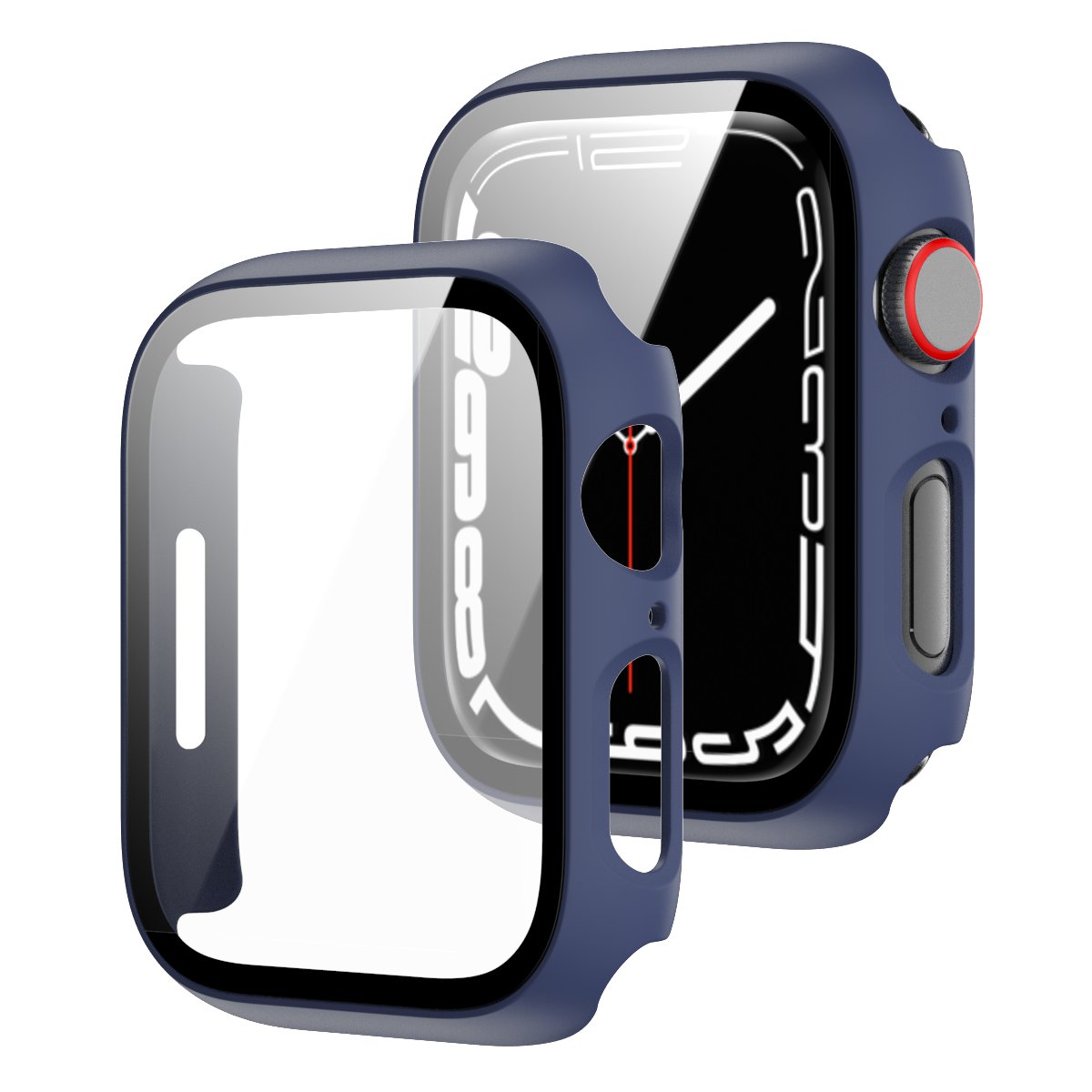 Smart Watch Cover PC Protective Shell+Tempered Film 38/40/41/42/44/45mm Watch Case For Apple Watch Series 8 7
