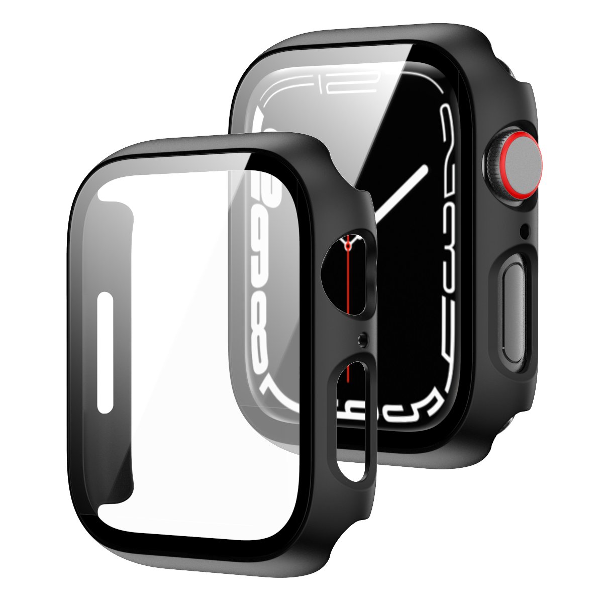 Smart Watch Cover PC Protective Shell+Tempered Film 38/40/41/42/44/45mm Watch Case For Apple Watch Series 8 7