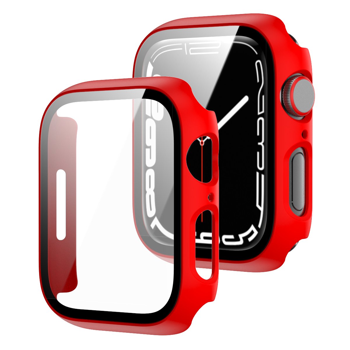 Smart Watch Cover PC Protective Shell+Tempered Film 38/40/41/42/44/45mm Watch Case For Apple Watch Series 8 7