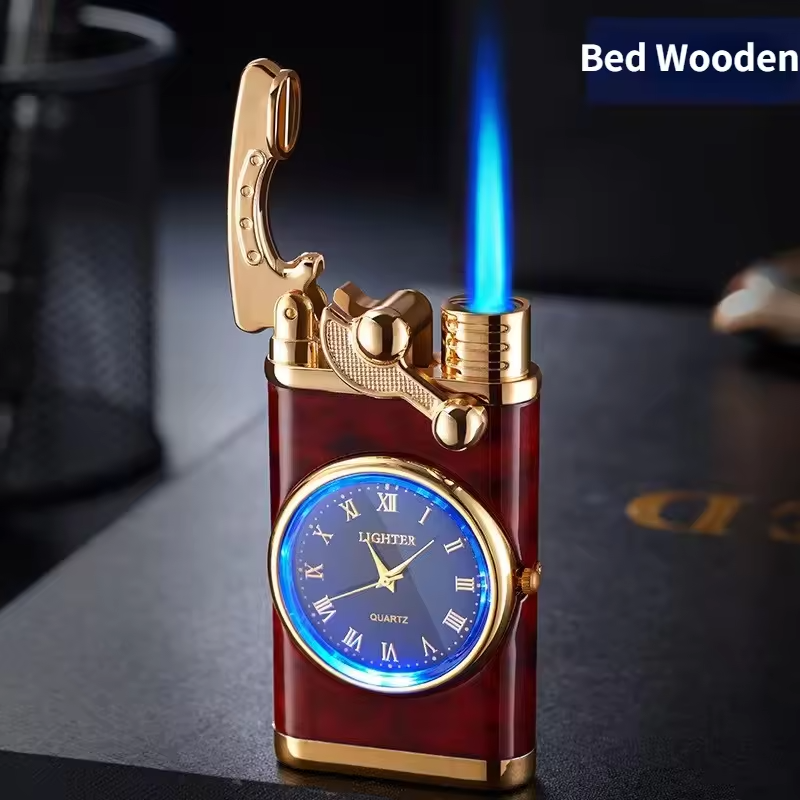 Newest Creative Fashion Smart Watch With Blue Flame Cigar Lighter Metal USB Style Torch For Cigarette/Smoke For Travel
