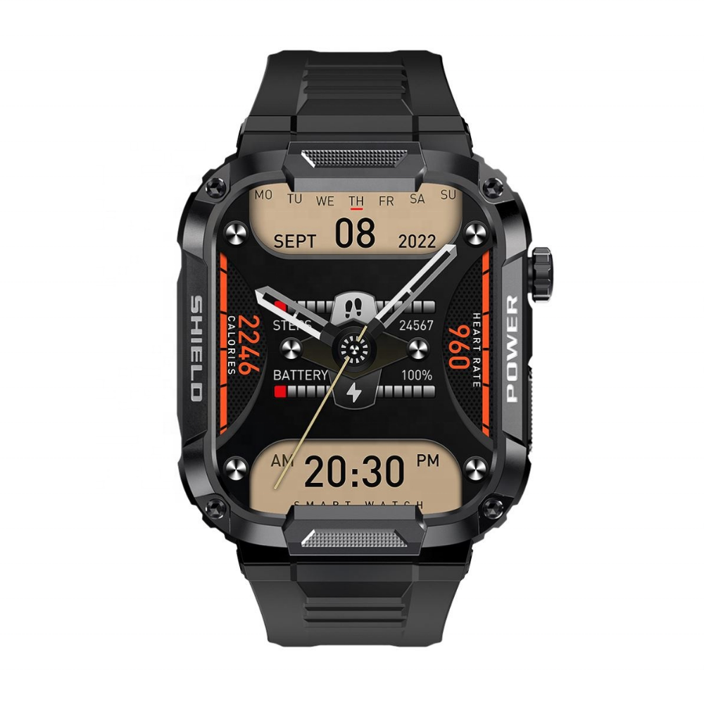 2023 Rugged Smart Watches 1.85inch MK66 Outdoor Sport Smartwatch Heart Rate Monitor Fitness ECG IP68 Waterproof Smart Watch