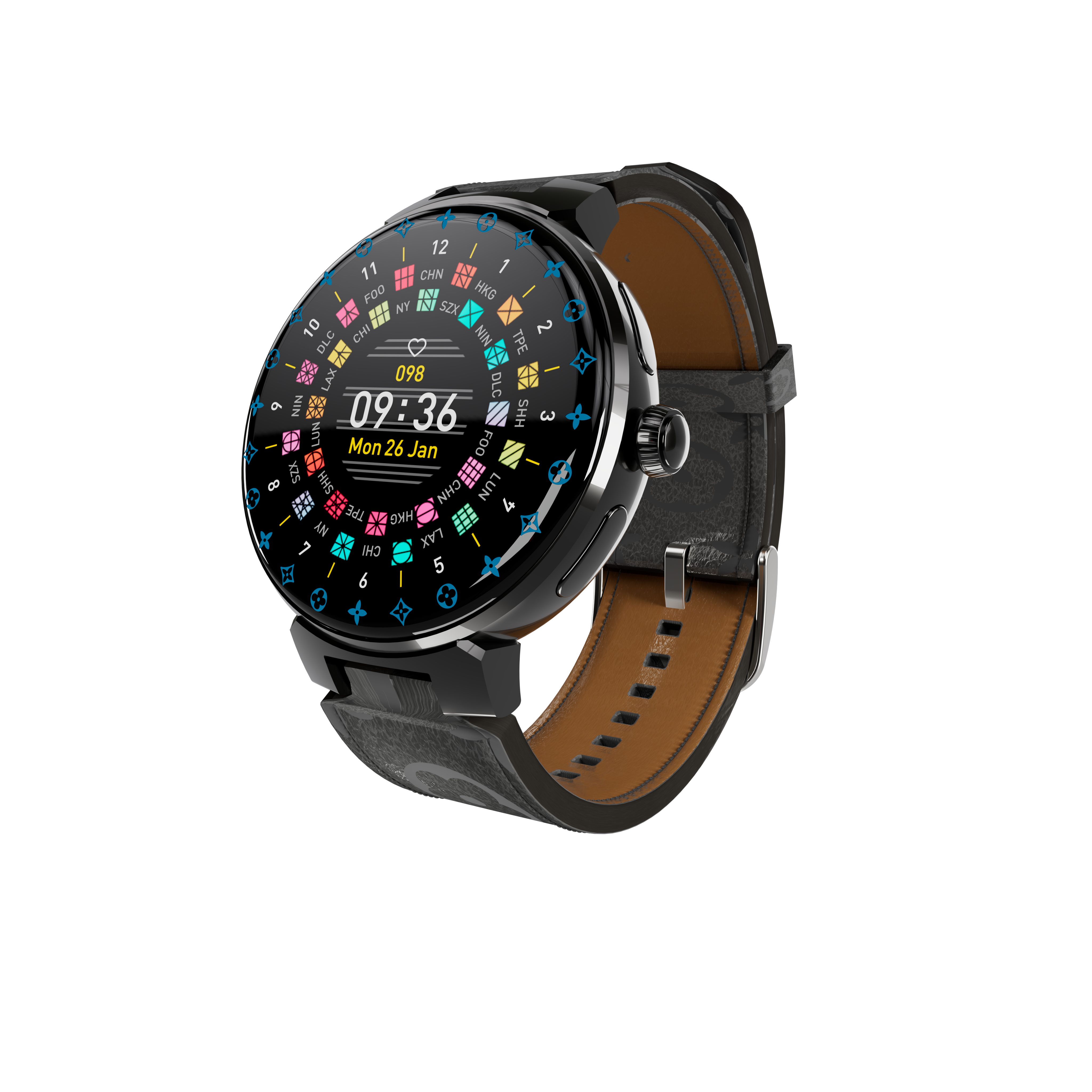 Hot sale JLV 68 Big Touch Screen Smartwatch NFC GPS inteligente Smart Watch for IOS Android New Sports Wristwatches