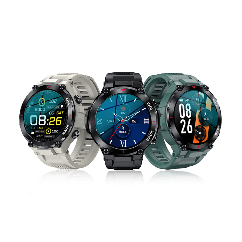 New K37 Reloj smartwatch GPS men smart watch with 480mAh big battery Multiple sport modes fitness tracker