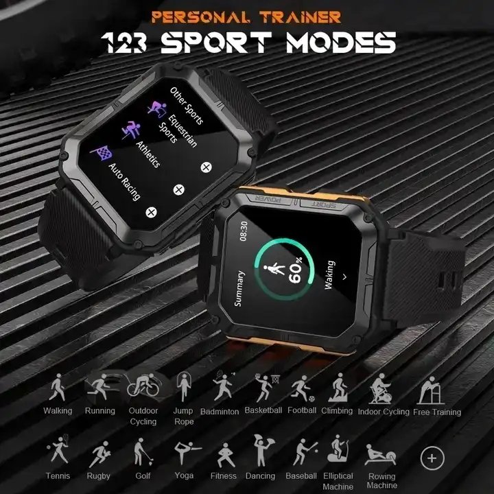 New C20 Pro Outdoor Sports Smart Watch for Men IP68 Waterproof Fitness Sport Long Time Full Touch Smartwatch Men