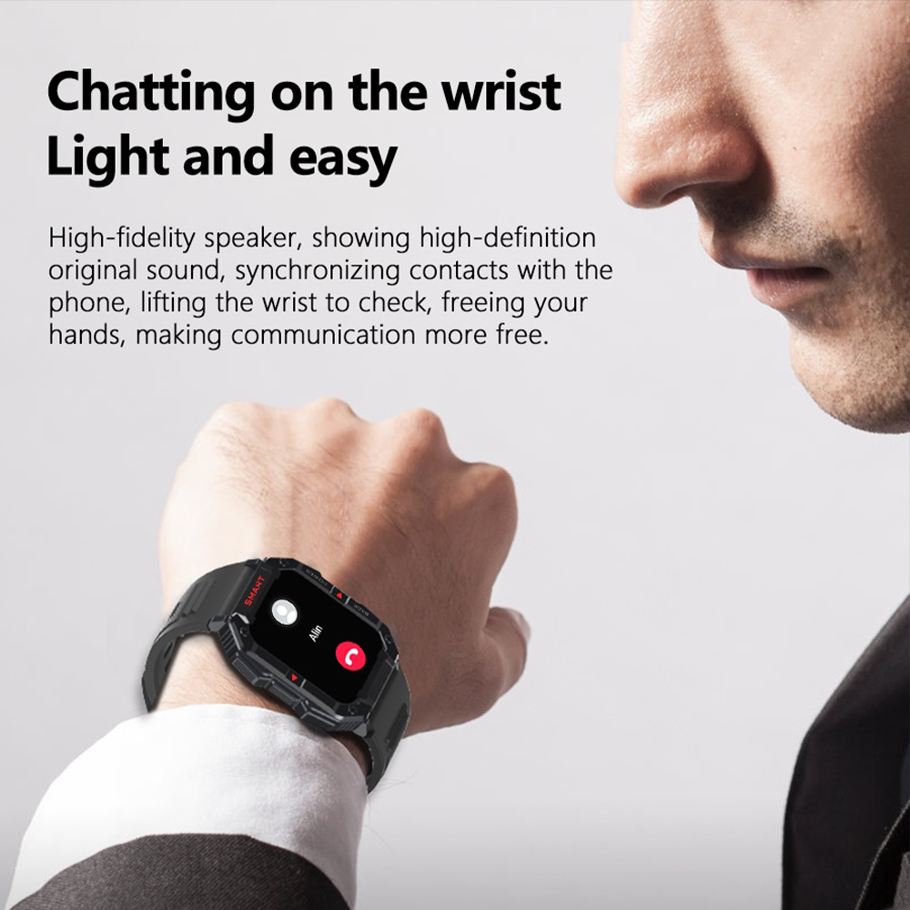 Heart Rate Blood Pressure Blood Oxygen 1.83 Inch Digital IP67 Fitness Tracker Waterproof Sport Smart Watches for Men Android Ios