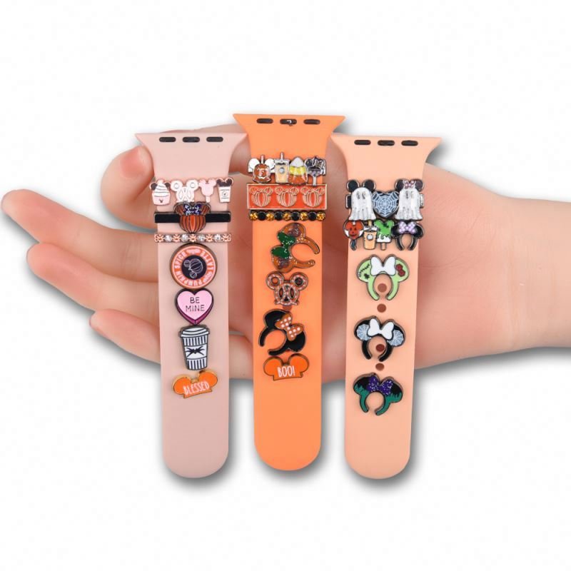 Lady's Diamond alloy Smart Watch Band charms Metal Women Watch Straps decoratioin for watchWatch