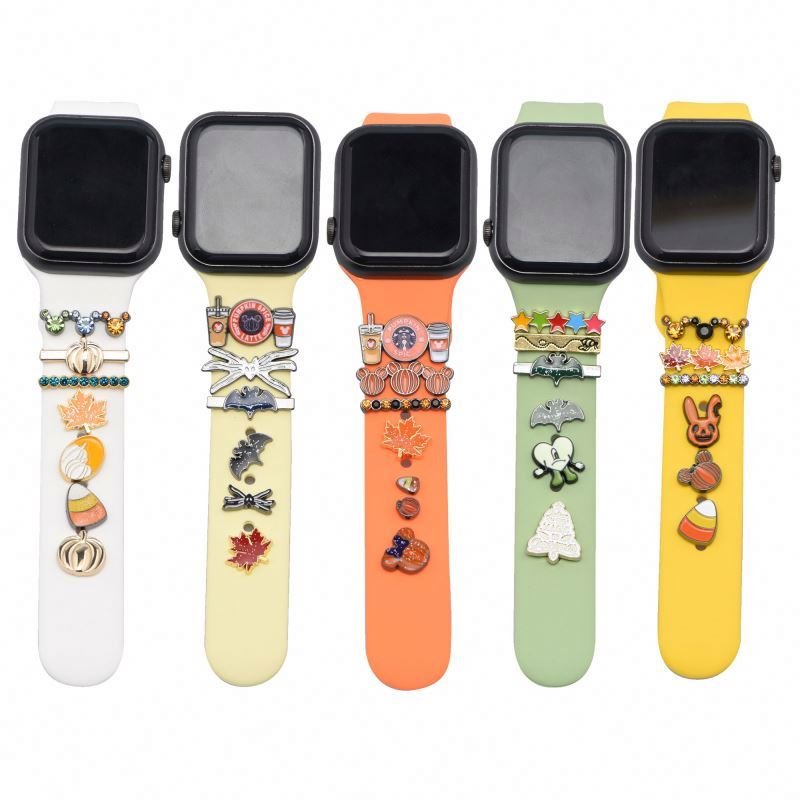 Lady's Diamond alloy Smart Watch Band charms Metal Women Watch Straps decoratioin for watchWatch