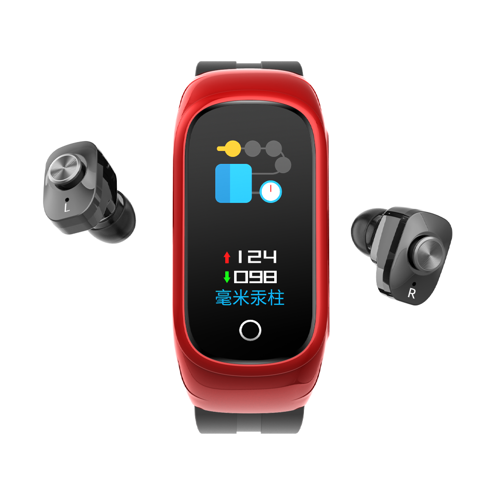 20121 New products Heart Rate Fitness Tracker Blood Pressure Monitor Smartwatch 2 in 1 Earphone Men Women Smart watch N8