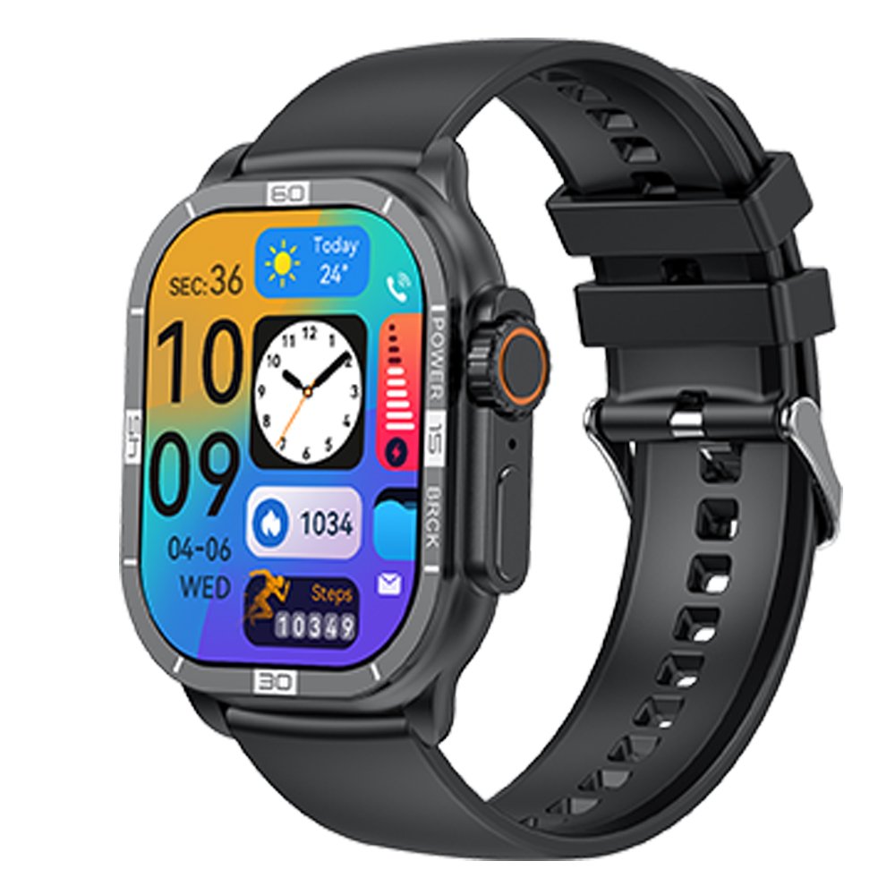 2024 HK96S 2.06Inch AMOLED Smart Watch Outdoor Sports Health Monitoring BT Call AI Voice Assistant Waterproof Men Smartwatch