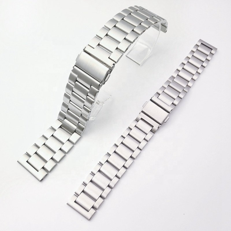 LAIHE 14/16/18/22/24mm High Quality Fashion Stainless Steel Buckle Replacement Smart Watch Strap Bands