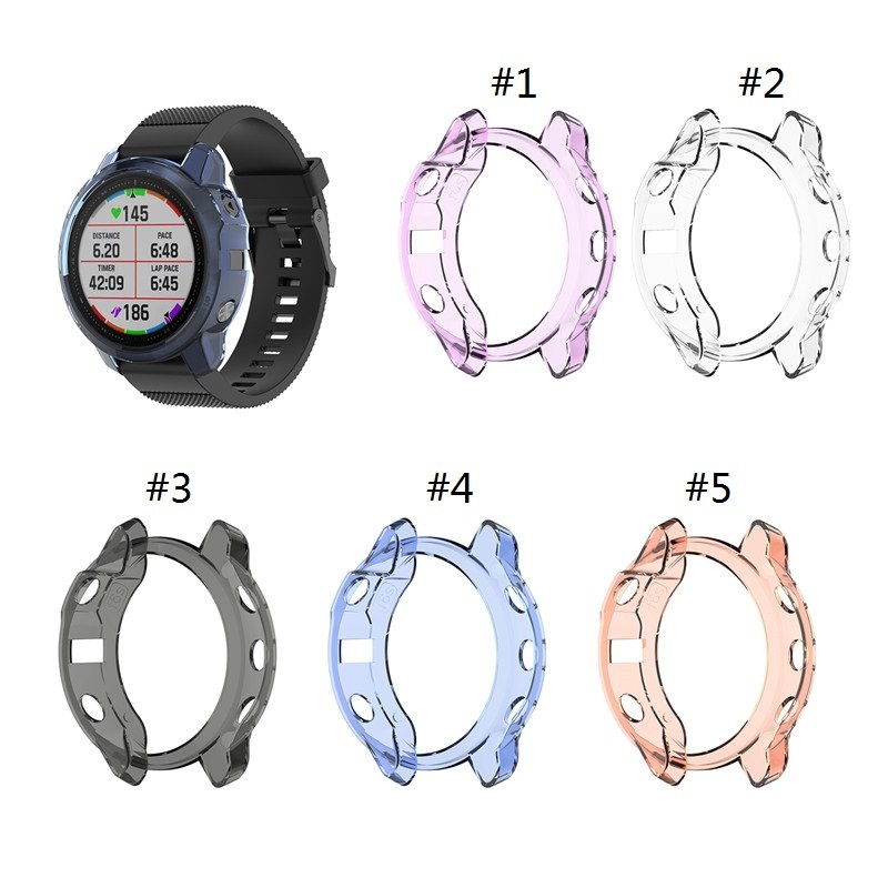 Shockproof Soft Clear TPU Protector Case Cover For Garmin Fenix 6s Pro Smart Watch Protective Cover