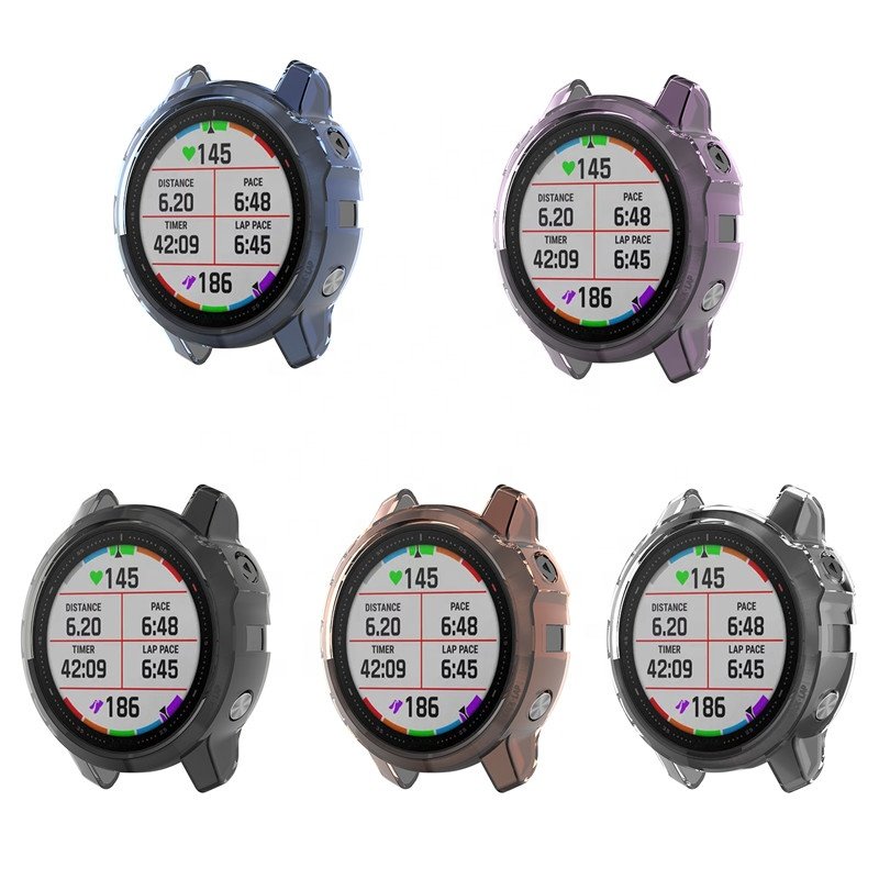 Shockproof Soft Clear TPU Protector Case Cover For Garmin Fenix 6s Pro Smart Watch Protective Cover