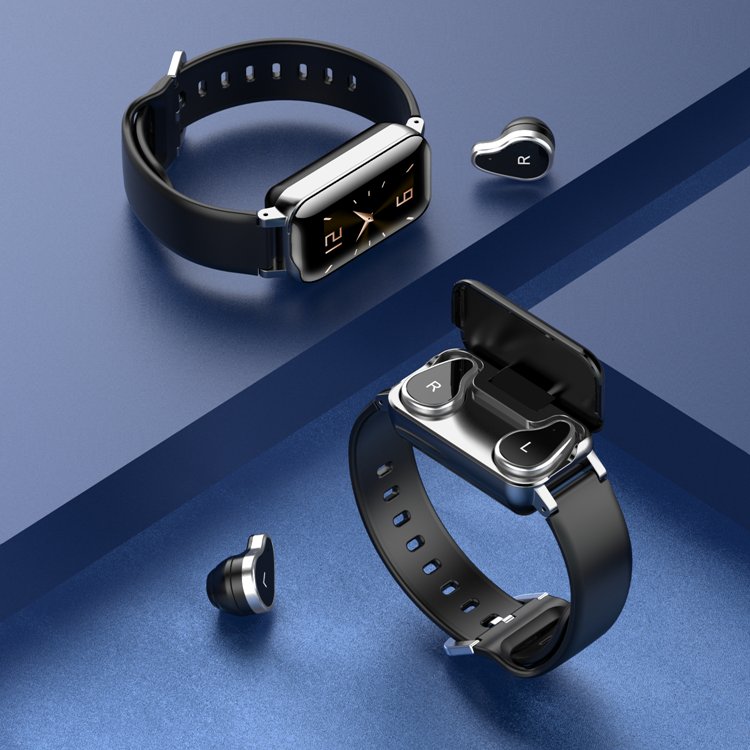 2021 Latest T89 Pro TWS Binaural Smart Watch With Earphone Smart Watch Earbuds Fitness Heart Rate Monitor Smart Bracelet