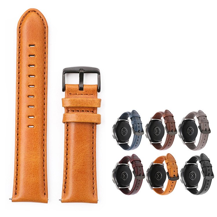 DW Watch Genuine Leather 18mm 20mm 22mm Sport Band Strap quick release for Samsung Galaxy Smart Watch 4 Active 3 Gear Sport S3