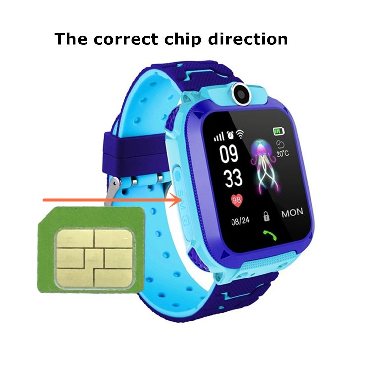 GPS LBS Tracking Kids Smart Watch Q12 Kids Watch Phone Smartwatch Electronic Plastic Color BT Sim Card Android Children for Kids
