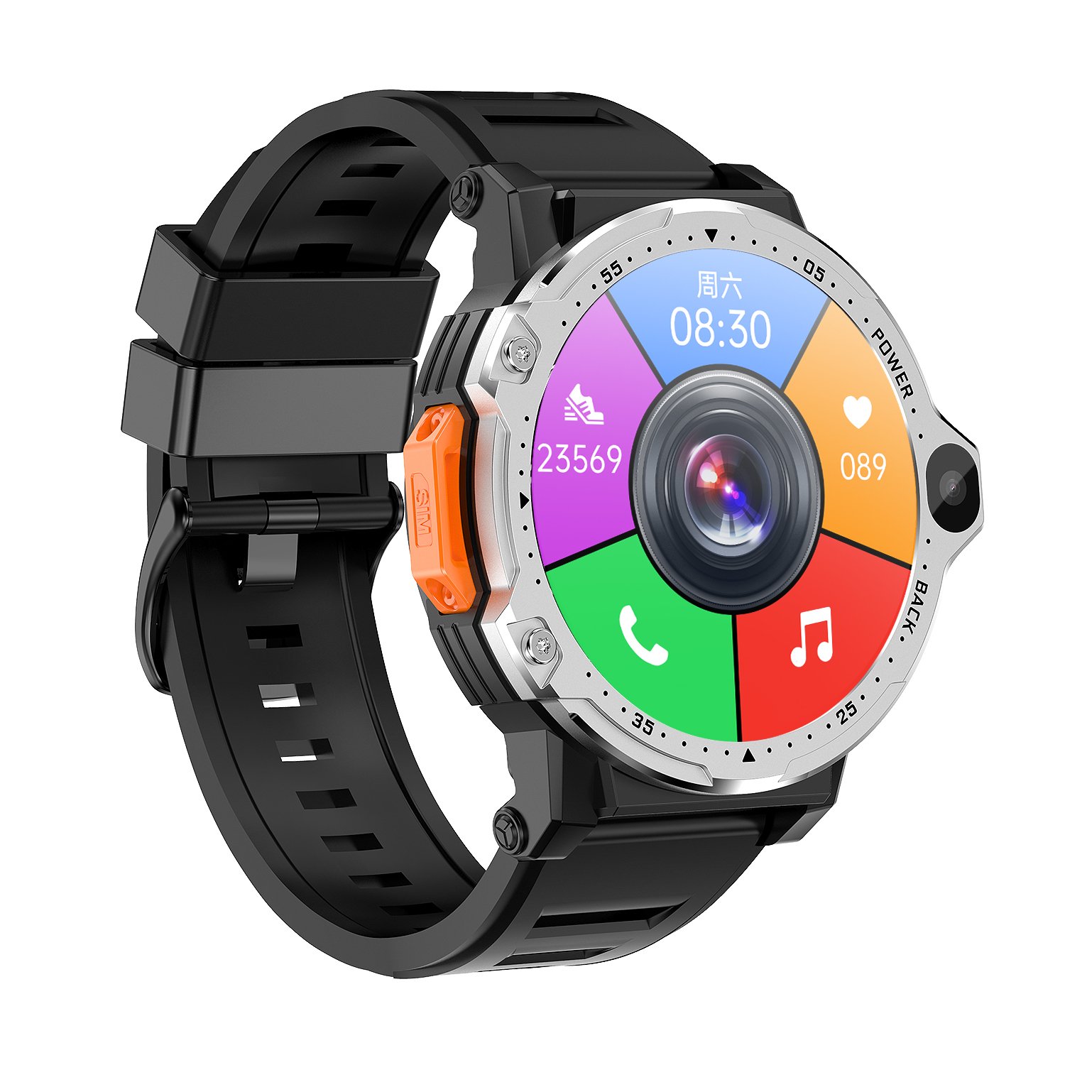 2024 PG999 Men's Smart Watch Android Camera Wifi Wireless Call Features 3G+64G SIM Card 4G+Android New iOS Compatible