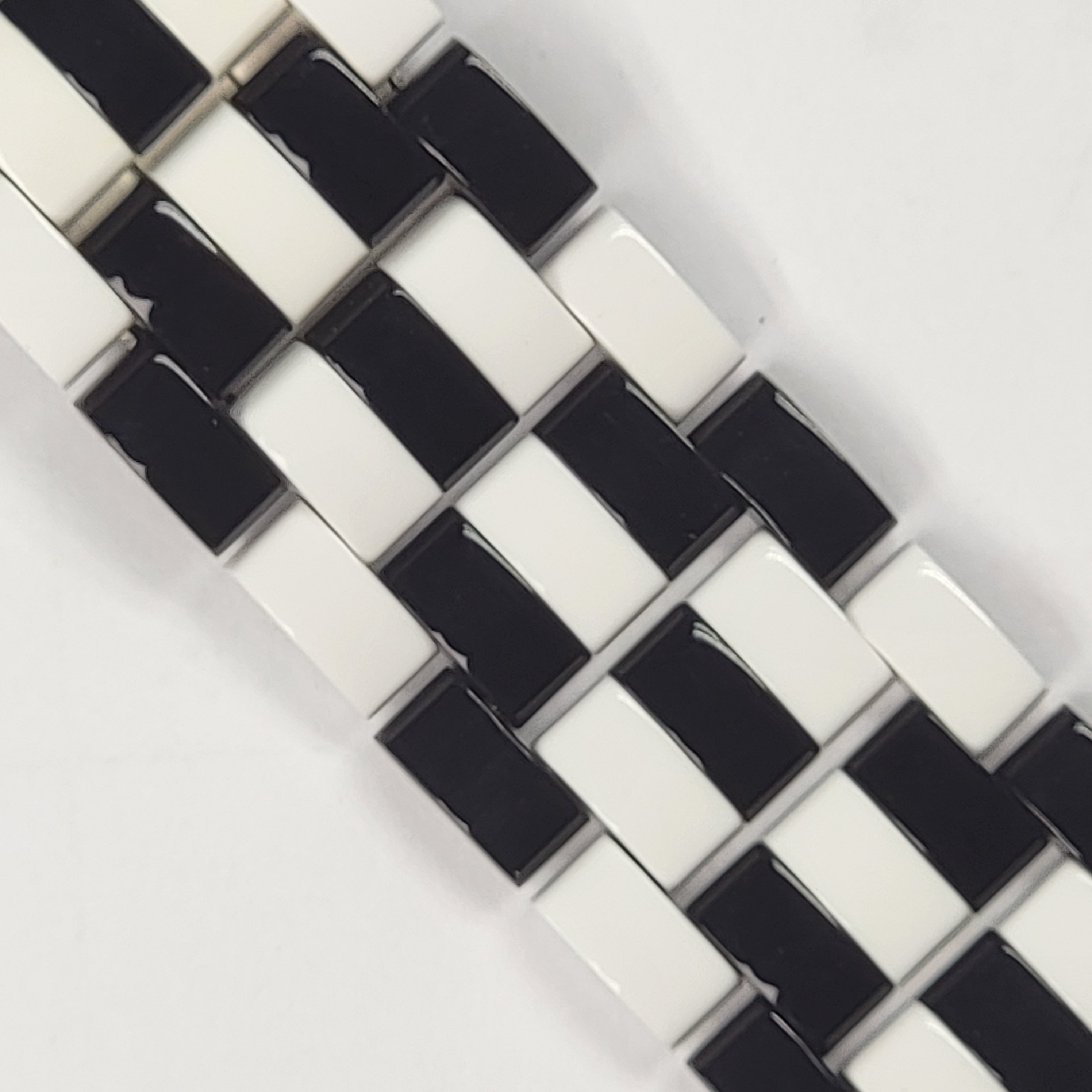 Lady Time Series 1-9 i Watch Band Waterproof Plant-Based Cellulose Acetate Checkers Houndstooth Design Smart Watch Bands