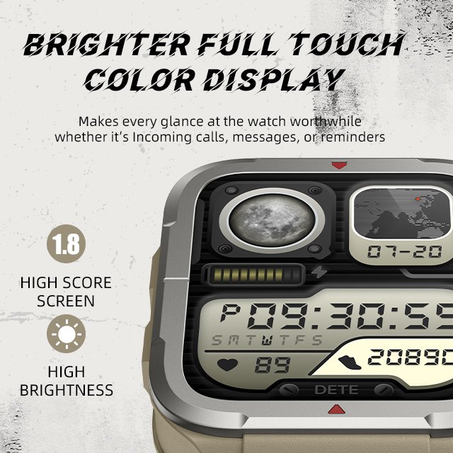 IP68 Waterproof Custom Smart Watch Android Smartwatch for Fitness Sport Sporty and Stylish Smart Wearable Device