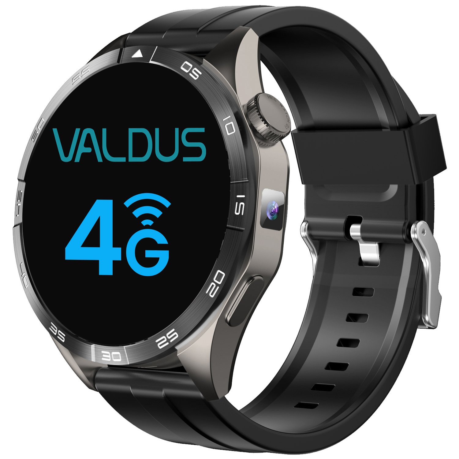VALDUS GPS WIFI Video 200W Camera Memory 4GB Smartwatch 4G Sim Card Android Phone Waterproof VG52 PRO AMOLED Round Smart Watch