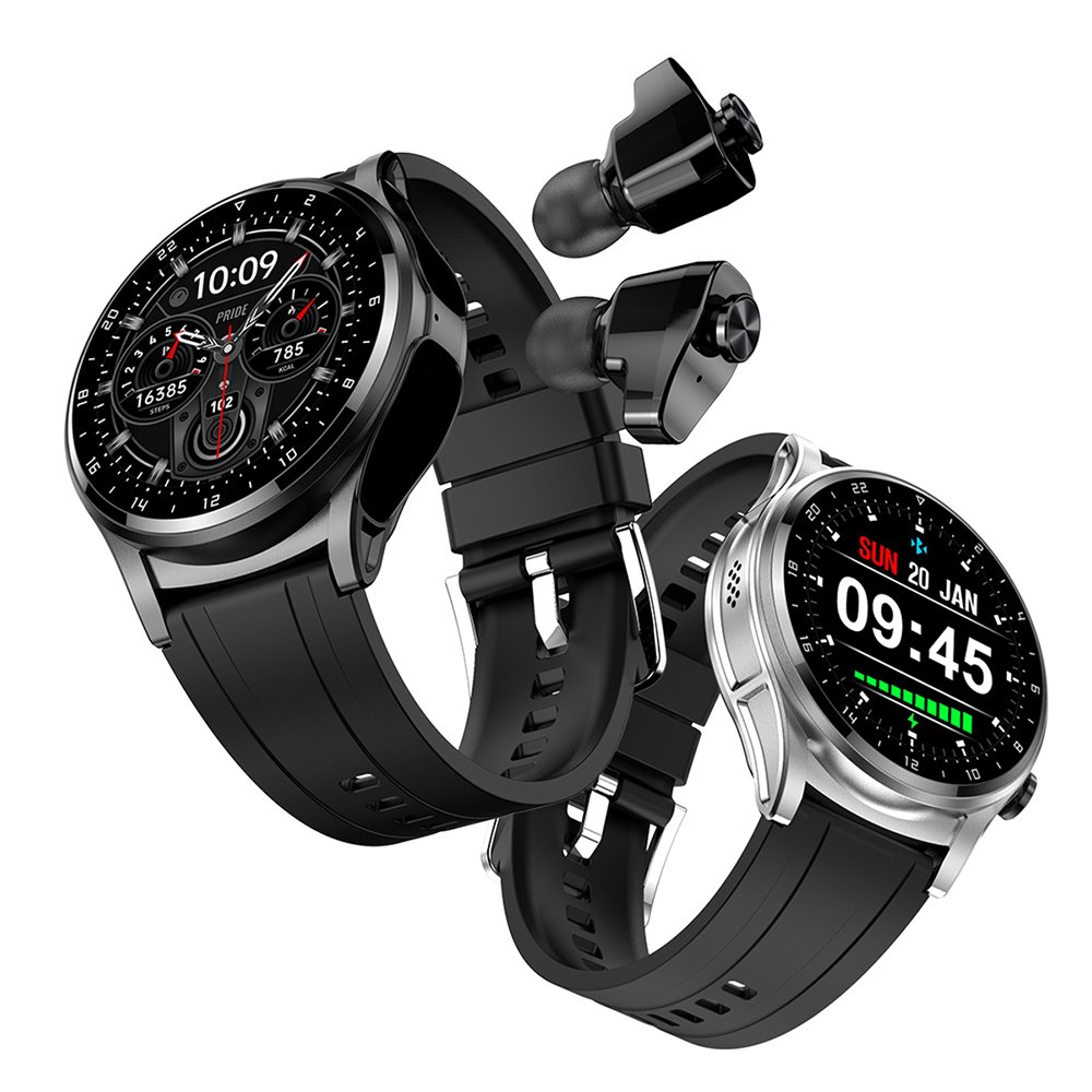 New Arrivals GT66 sports watch 2023 TWS 2 IN 1for Earphones Blood Pressure Oxygen Heart Rate Sleep Monitoring smart watches