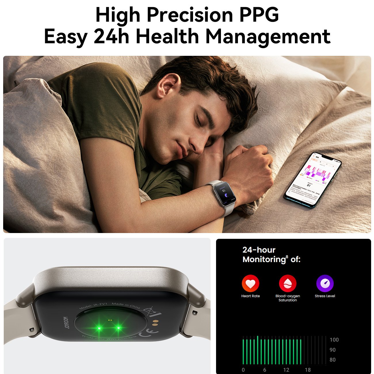 JOYROOM 2-year Warranty Android Waterproof Reloj Inteligente Man Sport Heart Rate Monitoring Smartwatch