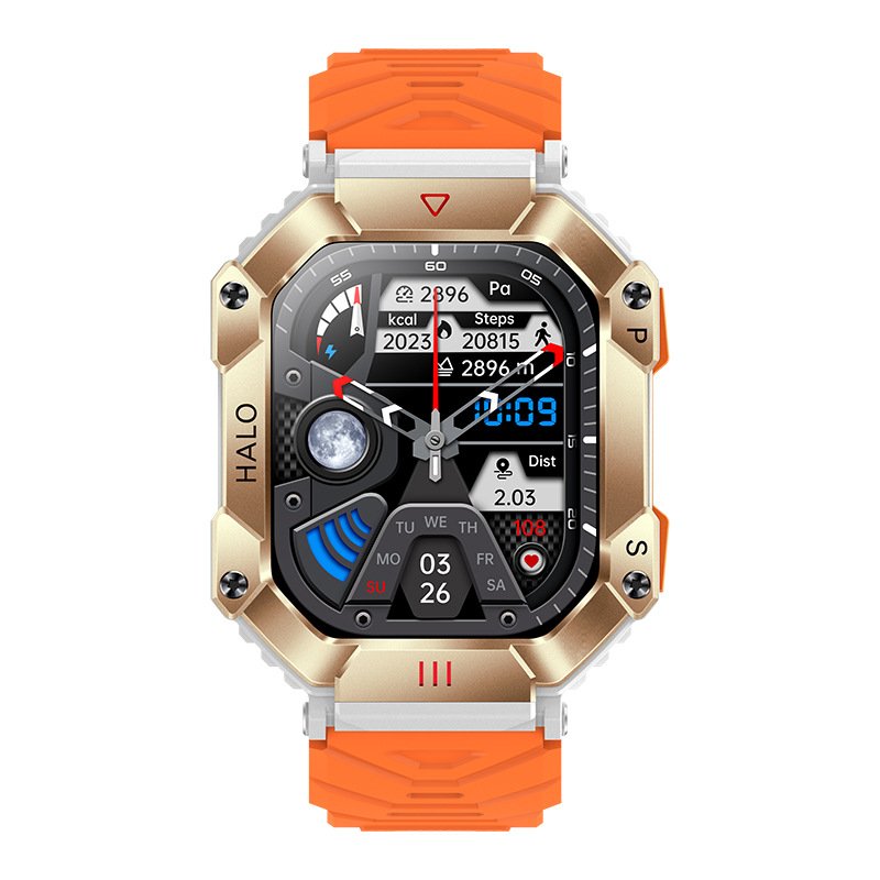 Wholesale Waterproof Rugged Android iOS Smartwatch BT Calling Men Sport Altimeter Barometer Smart Watches