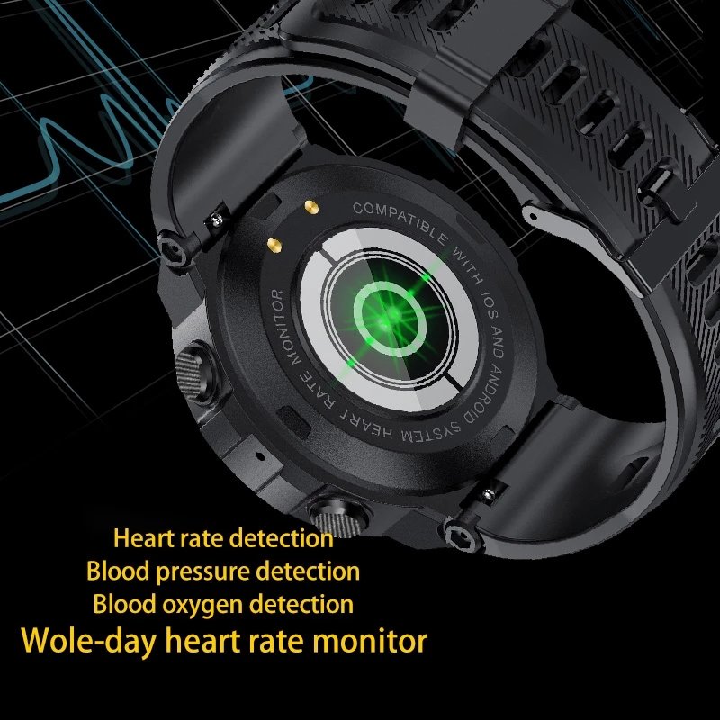 Smart Wrist Watch Men Blue tooth Call Smartwatch Waterproof Health Monitor Mans Sports Watches