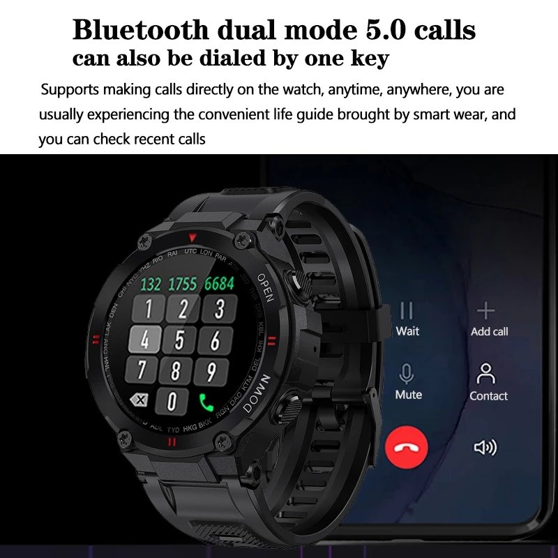Smart Wrist Watch Men Blue tooth Call Smartwatch Waterproof Health Monitor Mans Sports Watches