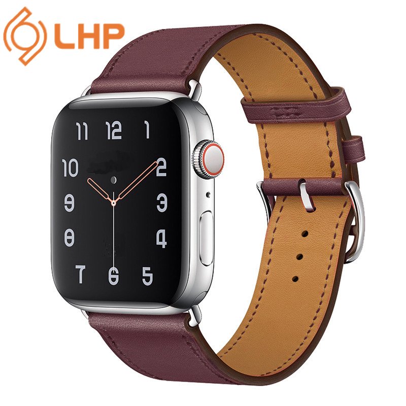 Smart watch leather strap Fashion soft 38mm 42mm leather strap Customizable color logo leather strap