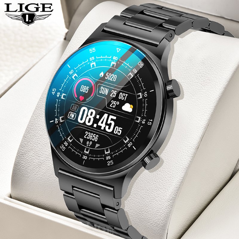 LIGE Fashion Sport Smart Watch for Men Bracelet Smartwatch Fitness Tracker Full Touch Waterproof Clock watch Smart Android IOS